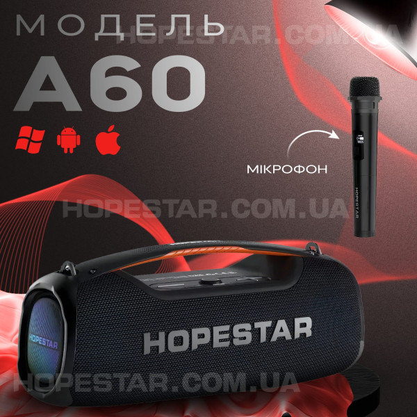 Большая беспроводная портативная колонка Hopestar A60 100W Черный