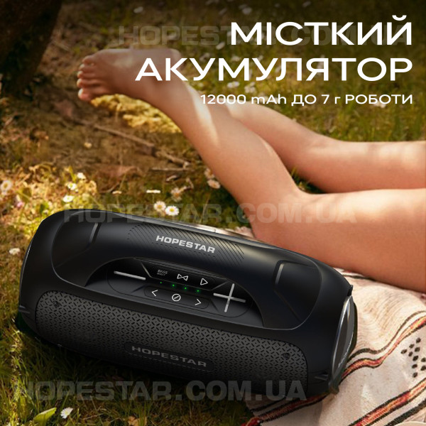 Оригинальная портативная Bluetooth-колонка Hopestar A50 - Чёрный