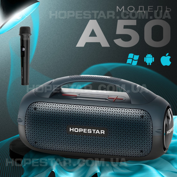 Оригинальная портативная Bluetooth-колонка Hopestar A50 - Сине-черный