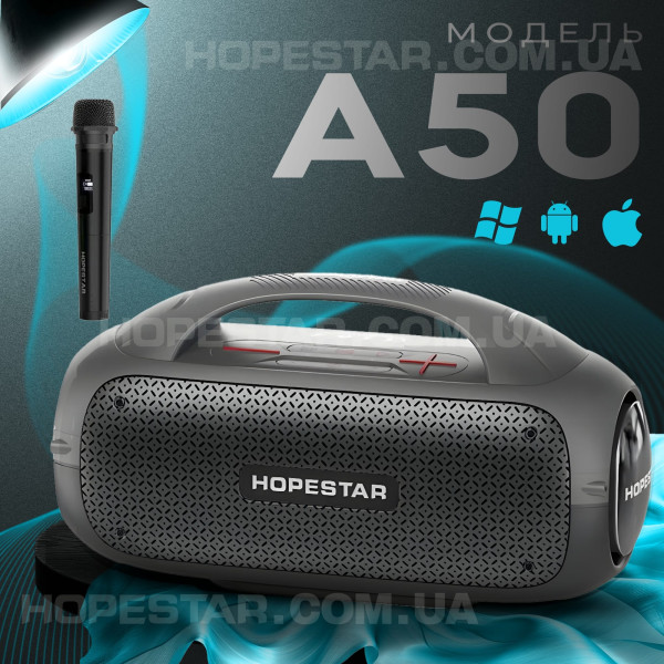 Оригинальная портативная Bluetooth-колонка Hopestar A50 - Серо-черный