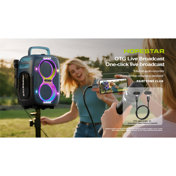 Беспроводная портативная колонка Hopestar Party One Club 650W Синий