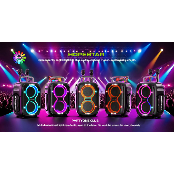 Беспроводная портативная колонка Hopestar Party One Club 650W Черная