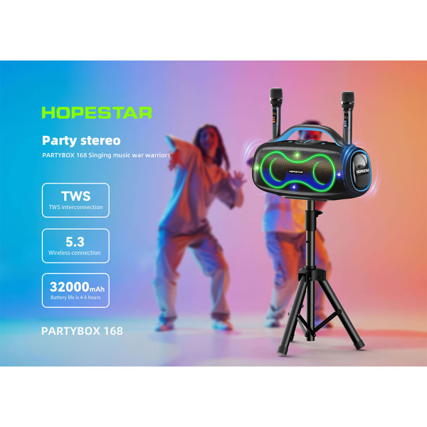 Беспроводная портативная колонка Hopestar PartyBox 168 400W Черная