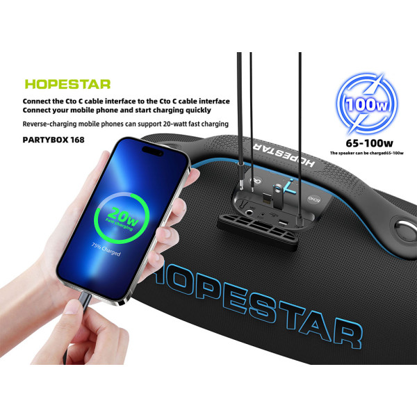 Беспроводная портативная колонка Hopestar PartyBox 168 400W Черная