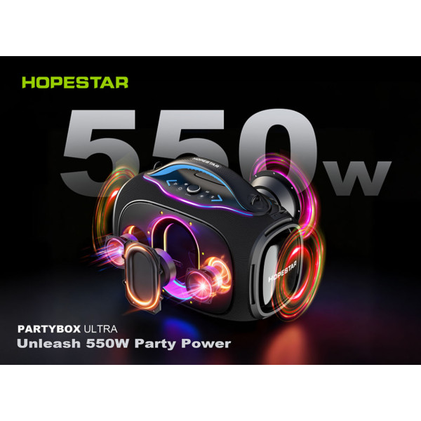 Bluetooth-колонка HOPESTAR PartyBox Ultra 550W (чорная)